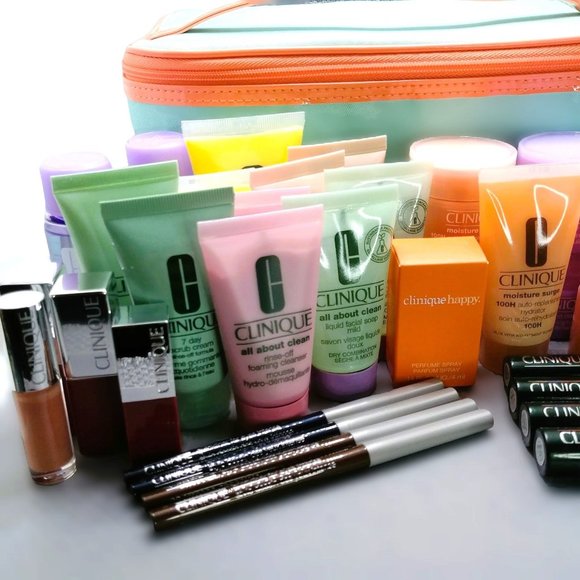 CLINIQUE Makeup and Skincare Bundle 35+ Items Including 2 Makeup Bags - Picture 14 of 15